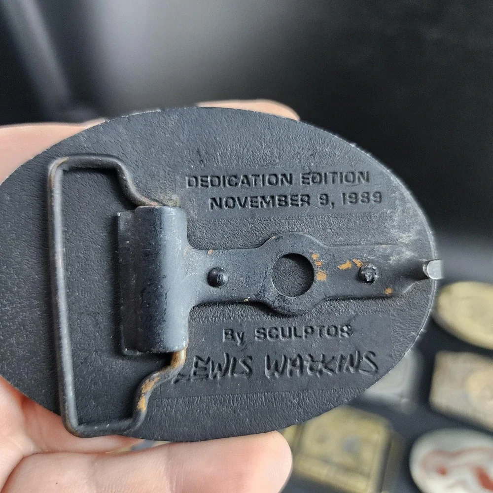Vintage 1989 National Farmers Memorial Dedication Belt Buckle